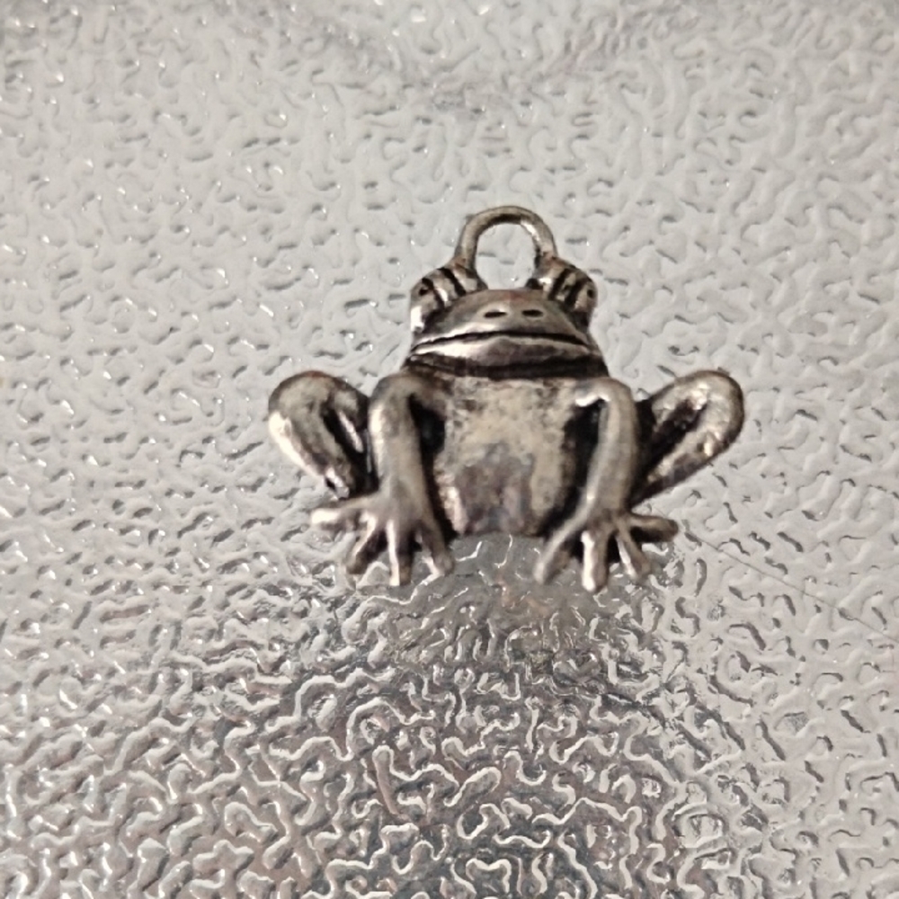 Silver Frog Charm - Picture 2 of 3